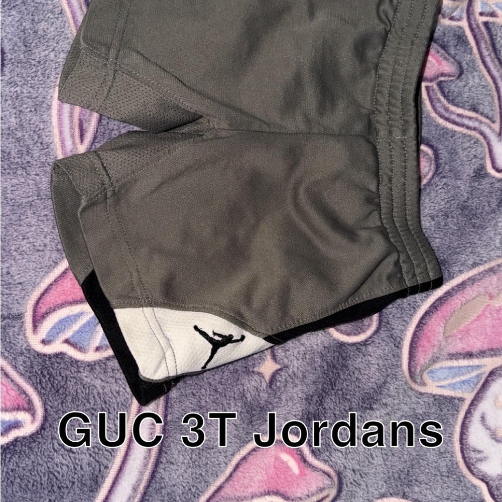 Jordan Gray and Black Athletic Shorts